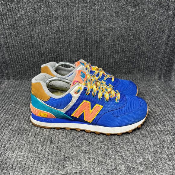 New Balance 574 Weekend Expedition Blue Pink Shoes Women’s 7 B WL574EXA - Picture 1 of 8